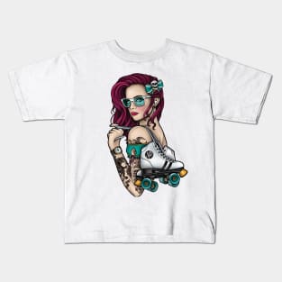 Skater Girl Kids T-Shirt